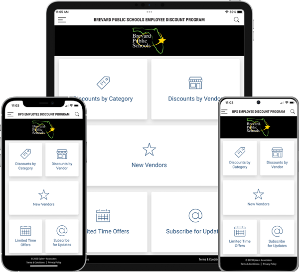 Brevard Public Schools Employee Discount Program Mobile App Screenshots